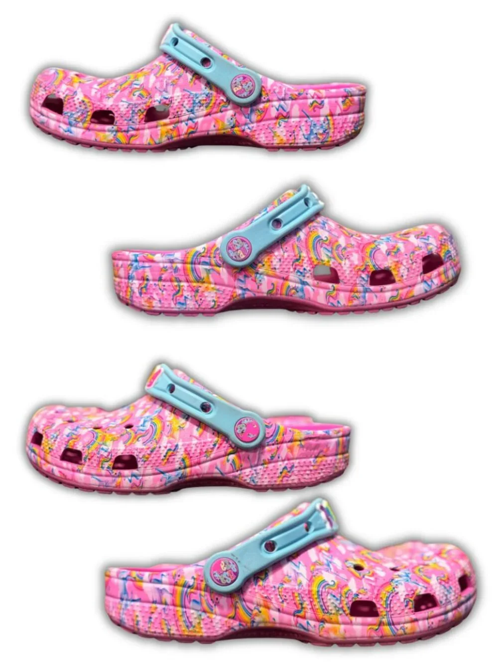 Lisa Frank x Crocs bright bold